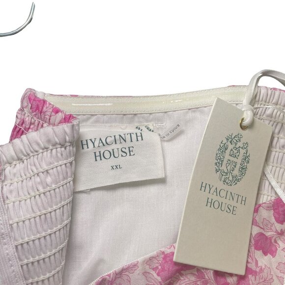 Hyacinth House Camellia Dress XXL Pink Floral High Low Strapless NWT - Picture 6 of 6